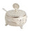 Alloy Sugar Container Spices Sugar Jar Comes With Spoon-Round 1