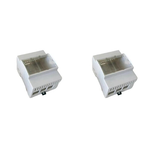 2X for Raspberry Pi 5 Case DIN Rail Shell ABS Large Inner Space Clear Top Windows Electric Box for RPi 5 Pi 5