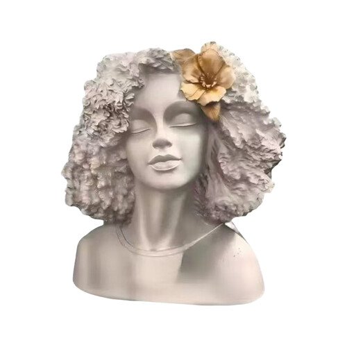 Unique Handcrafted Bohemians Head Shape Flower Planter-Baimei