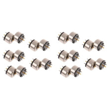 Conjunto de 10 Pares de Conectores Magnéticos Pogo Pin, 20 Peças, 8 mm, Macho e Fêmea, Sonda de Carga de Energia CC para Conector Pogo Pin