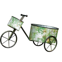 Iron Bucket Stand Retro Iron Flower Pot Round Convenient-B