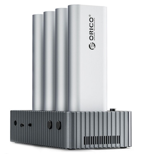 ORICO USB4 40Gbps M.2 NVMe SSD Clone Docking Station 4 Bay Offline Clone SSD Enclosure for Internal SSD Duplicator