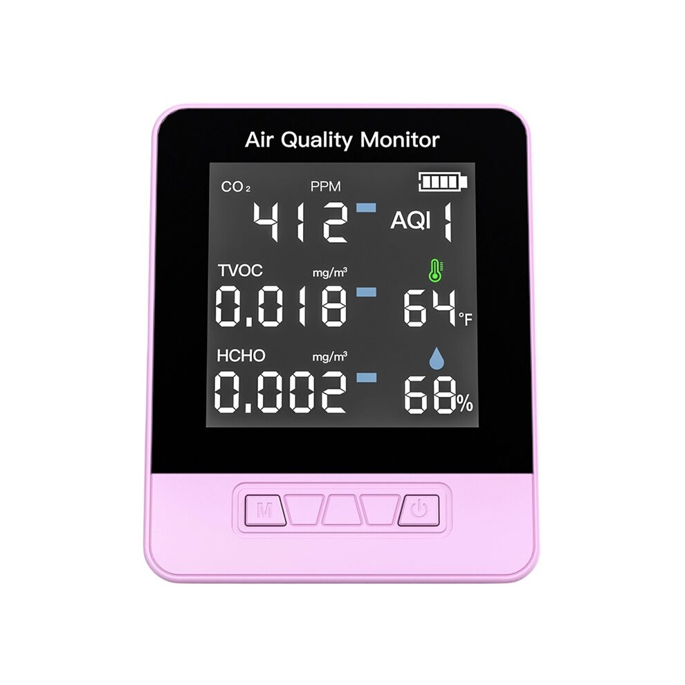6In 1 Co2 Meter Digital Temperature And Humidity Tester Carbon Dioxide Detector Tvoc Hcho B 6032225233899