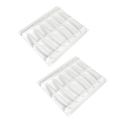2 Pack Multifunctional Dessert Molds Vanilla Bean Shape-White