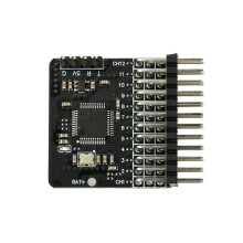 CRSF ELRS 12 Channel PWM Adapter Board with 12 PWM Outputs BEC 5V Power Supply Built-in for RC Models Drone Car Boat