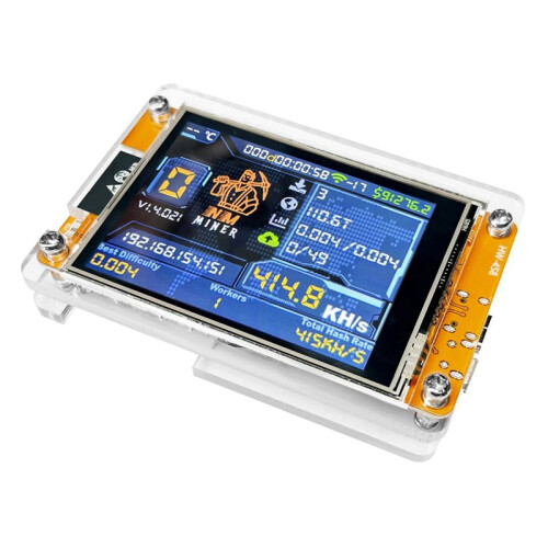 NMMiner NerdMiner V2 Hashrate Lucky Miner ESP32 Tela Inteligente de 2,8 Polegadas Crypto Solo Lottery 2x1060KH/S Bitcoin