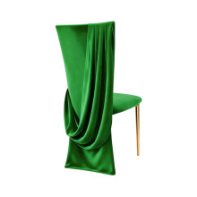 Polyester Chair Slipcover Drapery For Bridals Showers-Green