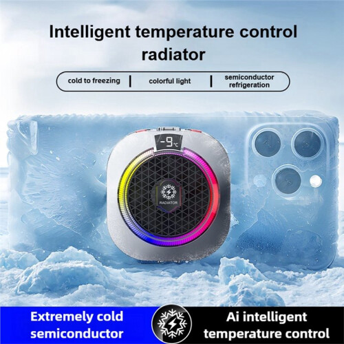 TH16 Pro Semiconductor Phone Cooler com Clipe Magnético Traseiro RGB para Jogos, Compatível com para , para Android e PUBG