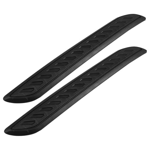 2pcs Car Bumper Protector Rubber Strips Black, Universal Anti Scratch Guard with Easy Self Adhesive Install