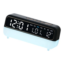 Réveil numérique, horloge de bureau, pour salon, chambre à-Noir