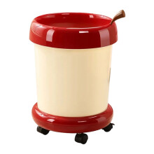 Cute Indoor Wheeled Trash Can With Lovely-Red Has wheels