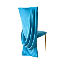 Sophisticated Chair Scarf Seat Cover For Nuptials-Lake Blue