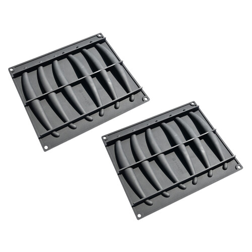 2 Pack Soap Making Molds 6 Cavity Molds Vanilla Bean-Black