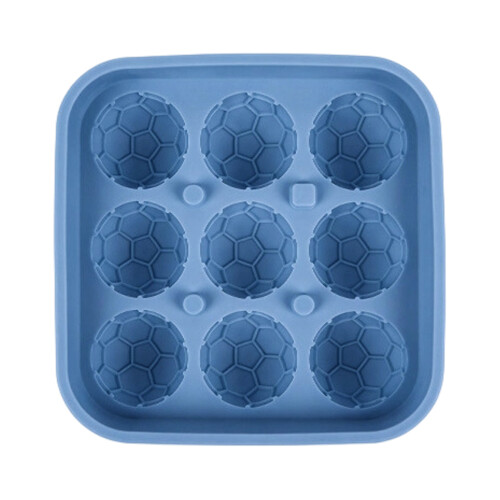 Multiple Cavity Silicone Ice Molds Soccer Ice Ball Maker-Blue 9