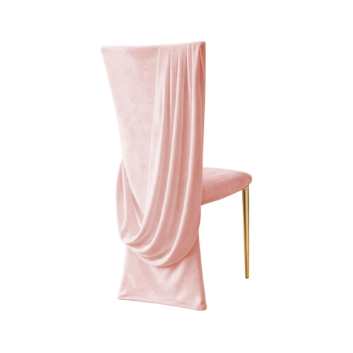 Housse de chaise en polyester pour ceinture de chaise-Rose pêche