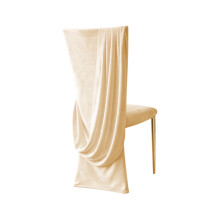 Enveloppement de chaise de mariage haut de gamme pour la-Beige