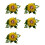 5Pcs Artificial Flower Plastic Flower Appliques- gingeryellow 1