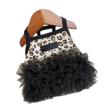Pet Dress for Small Dog Sweatshirt Princess Leopard Print-XS