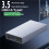 Gabinete USB 3.0 para HDDs  de 2,5 Polegadas e 3,5 Polegadas - Suporta Até 22 TB, 450 Mb/S Plugue UE 6