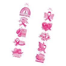 Breast Cancers Prevention Paper Hangers In Soft Pink For-1 pair
