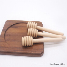 25Pcs Long Handle Wood Honey Spoons Mixing Sticks Dipper Honey Extractor for Jar Coffee Milk Tea Supplies Kitchen Tool