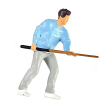 Miniaturfigur einer Billardszene aus-Lockiges Haarballspiel