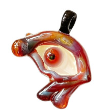 Evil Eyes Glass Pendant Demons Eyes-evil. eye. purple. amber