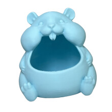 Playful Hamster Inspired Storage Dish Perfect As Gift Or-Blue