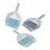Effective Sweeper And Dustpan Set For Desk Tabletop Small-Blue 2