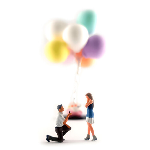 Romance Proposal Scene Miniature Figures 1:64-Proposal For