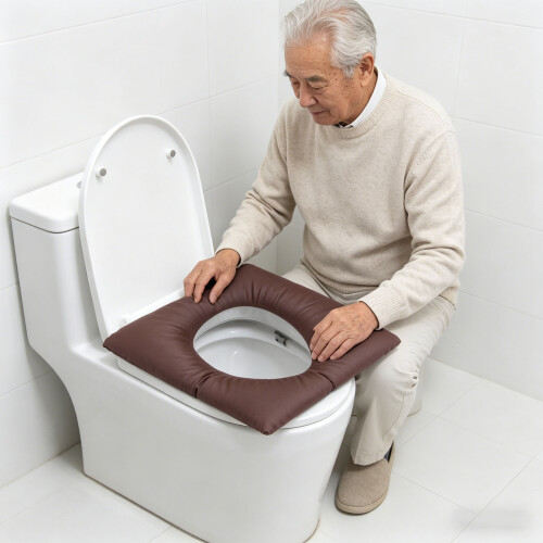 Hygienic Waterproof Commode Cushion With 4 Inch High-Blue 2