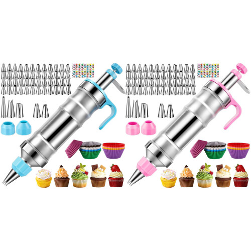 Professional Cake Decorating Supplies 164Pcs Stainless-Blue 1
