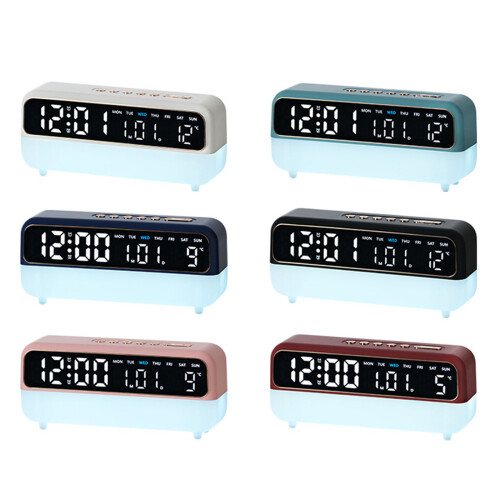 Digital Clock Night Light Digital Alarm Clock with Day-Sky Blue 1