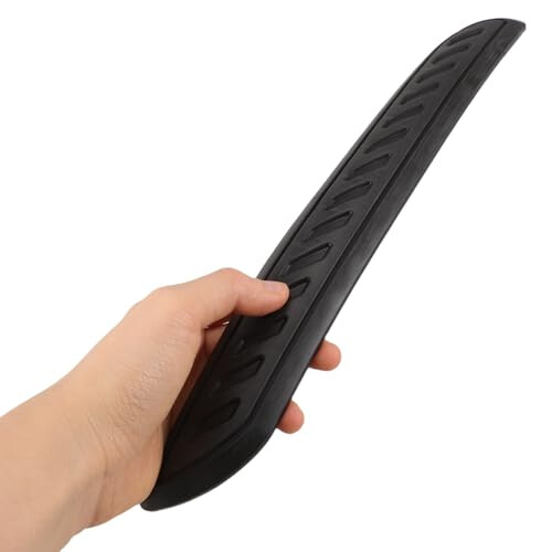 2pcs Car Bumper Protector Rubber Strips Black, Universal Anti Scratch Guard with Easy Self Adhesive Install 1
