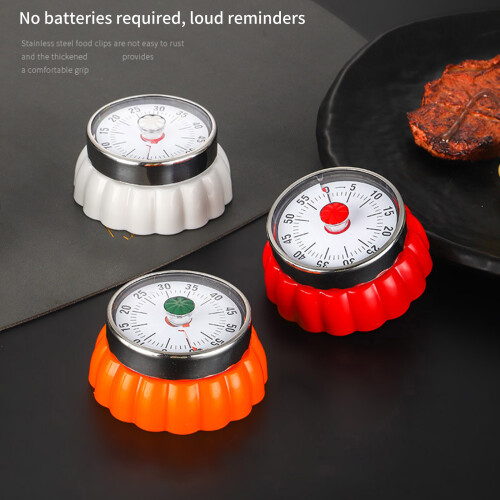 Practical Magnetic Mechanical Timer For Food Preparation-White 1