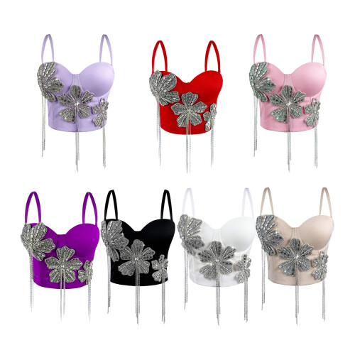 Summer Essential Rhinestones Decorated Corset-Black 38C 85 2