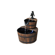Waterval - MUVOE - 2 niveaus - Massief sparrenhout - Pomp inbegrepen - 44,5x44,5x58,5 cm