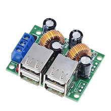 DC to USB Converter 12V 24V to 5V 5A A5268 Step Down Power Supply Board with 4 USB Ports for Car Devices