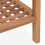 Walnut Coffee Table with Glass Top, Two Shelves 7
