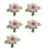 5Pcs Handwoven Floral Clusters Plastic Flower Appliques-Pink 1
