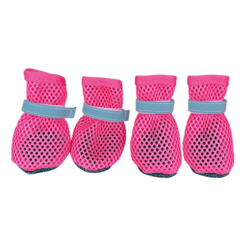 Lot de 4 baskets confortables pour chiots,-Rose Rouge S