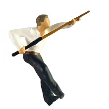 1:64 Scale Miniature Billiard Player And Lady- Basketball Sui