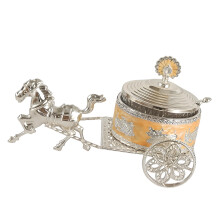 Récipient à épices gravé au Design de chariot élégant,-Orange