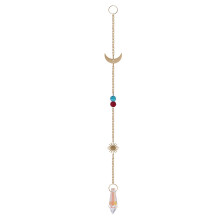 Metallic Star Moon Sun Wind Chime Home Decor 1 Piece