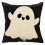Capas de almofada de Halloween em linho com abóbora e fantasma, 45x45 cm (18x18 polegadas) 1