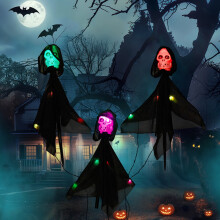 Światła z czaszką na Halloween z efektem migającym