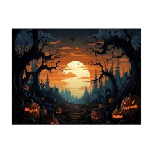 Halloween dýně garážová vrata banner
