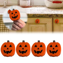 Uchwyt do szafki w kształcie dyni na Halloween – gumowy – 1 szt.