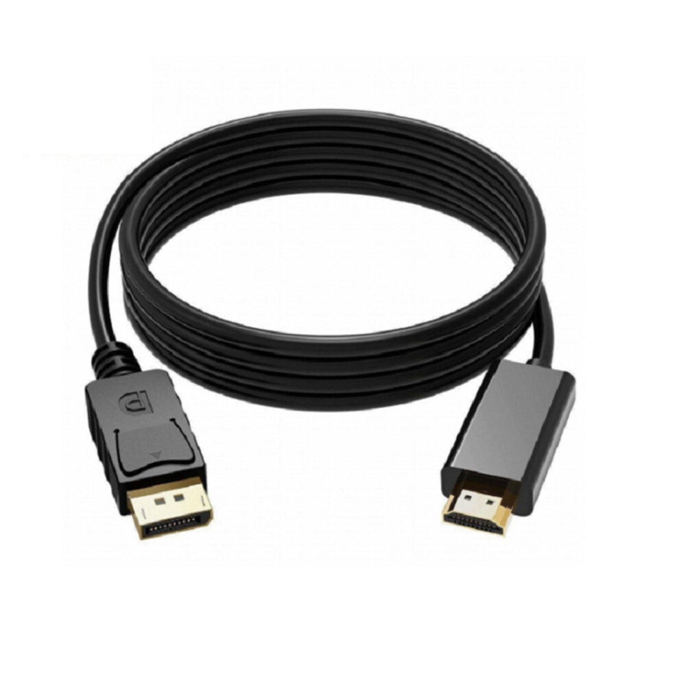 Displayport To Hdmi Cable 4K 30Hz 1.8M, Plug And Play Adapter For Hdtv Monitor, Stable Signal Transmission 9330225827672