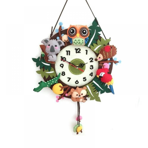 Kit ceas de perete DIY cu animale 3D